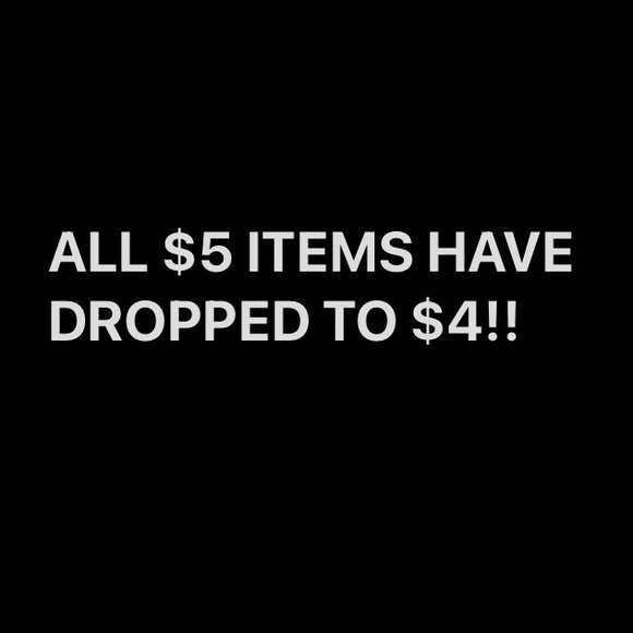All items previously $5 have dropped to $4 - Picture 1 of 1